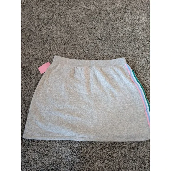 Hello Kitty Sanrio Heather Grey Fleece Mini Skirt Side Stripe J003536JHK2947 M - Picture 5 of 5